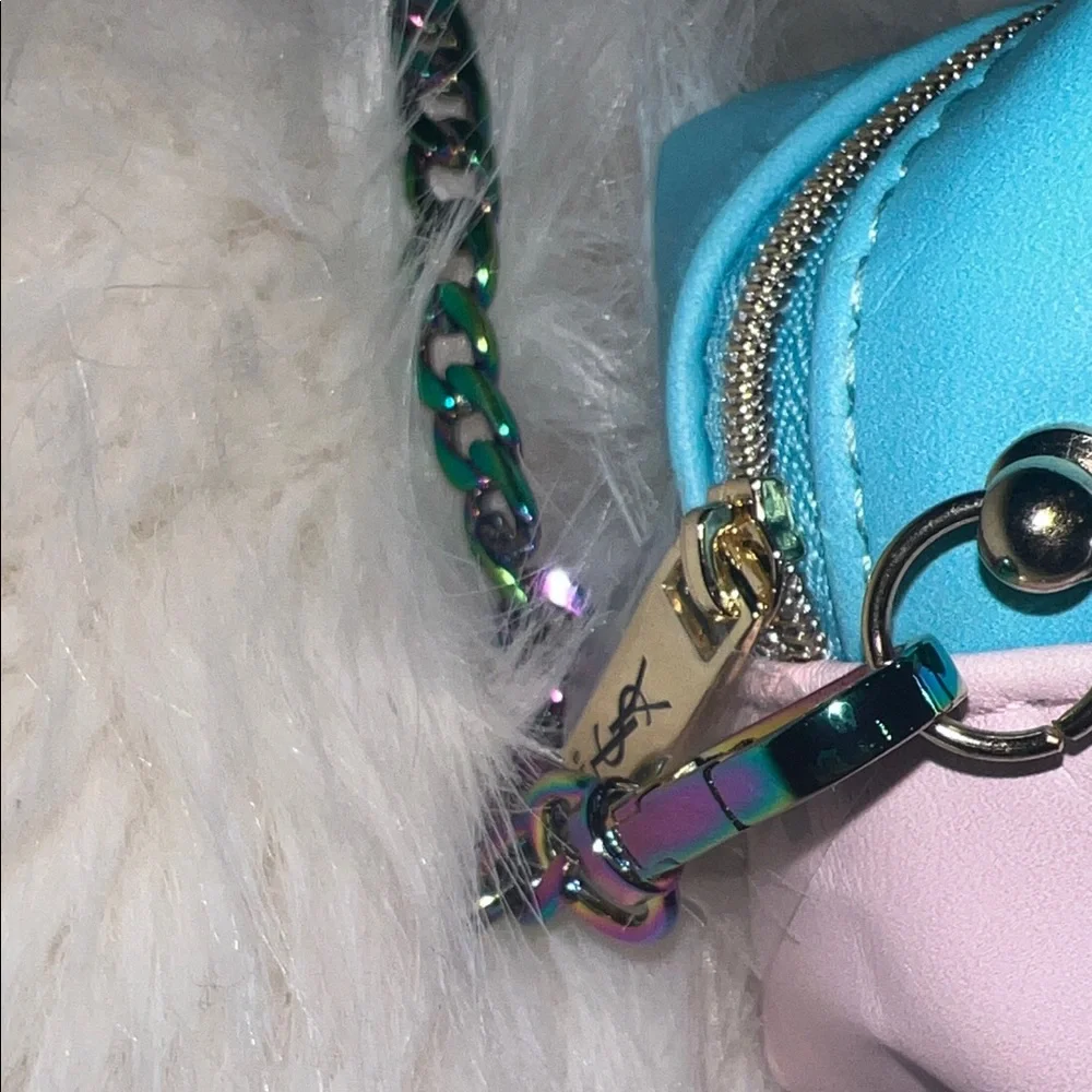 Yves Saint Laurent Converted Mini Blue and Pink Ombré Crossbody Bag - Picture 4 of 7
